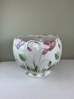Cache pot en céramique émaillée