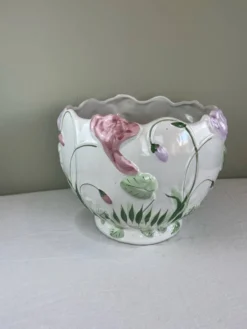 Cache pot en céramique émaillée