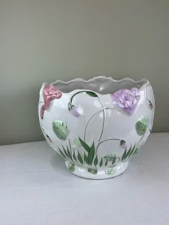 Cache pot en céramique émaillée