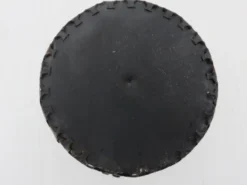 Cache pot en métal perforé noir années 50 60