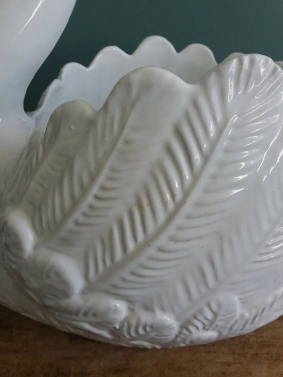 Cache pot jardinière cygne 34 cm