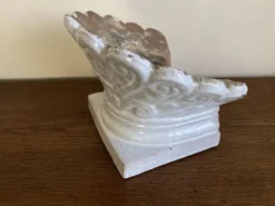 Cache pot néo classique mi-19e feuilles d'acanthe chapiteau en terre cuite