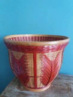 Cache-pot, panier en osier