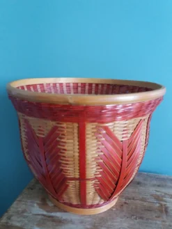 Cache-pot, panier en osier