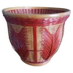 Cache-pot, panier en osier