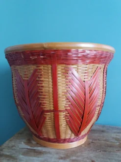 Cache-pot, panier en osier