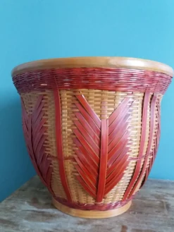 Cache-pot, panier en osier