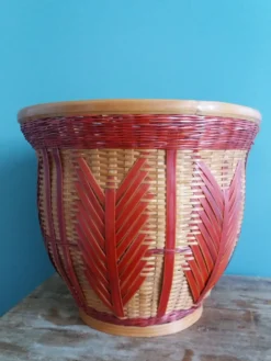Cache-pot, panier en osier