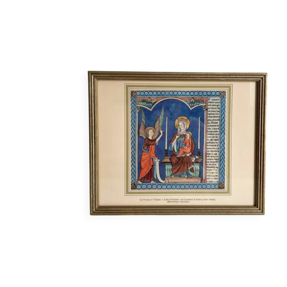 Cadre ancien recomposé - La Vierge et l’Enfant