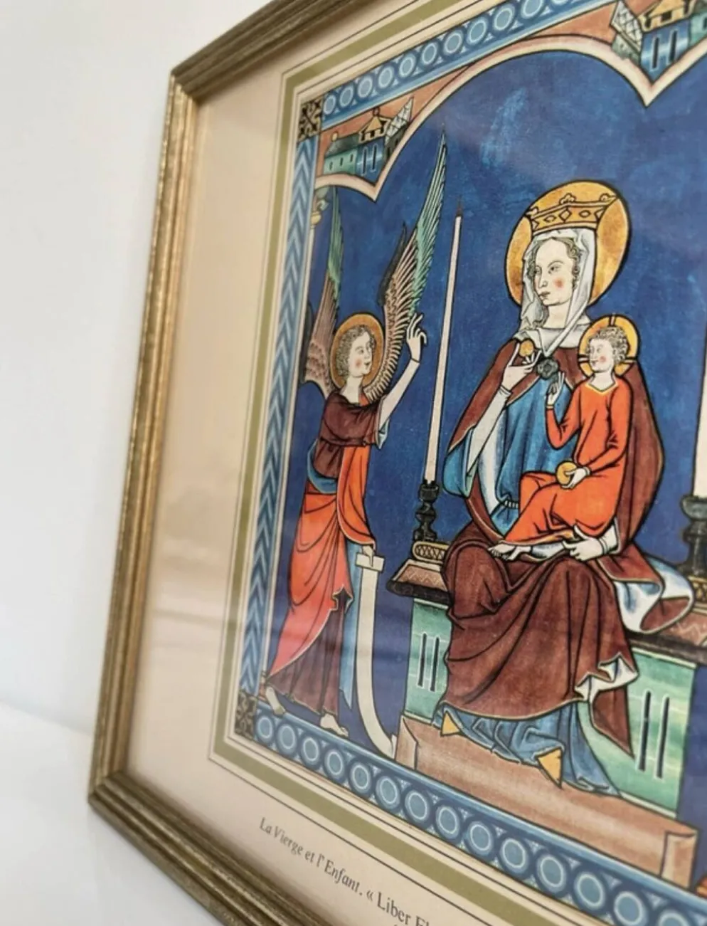 Cadre ancien recomposé - La Vierge et l’Enfant