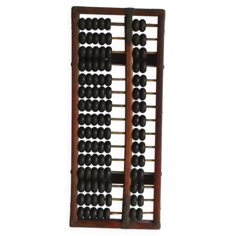 Cadre de comptage chinois Suanpan avec perles ou Abacus, vers 19e siècle