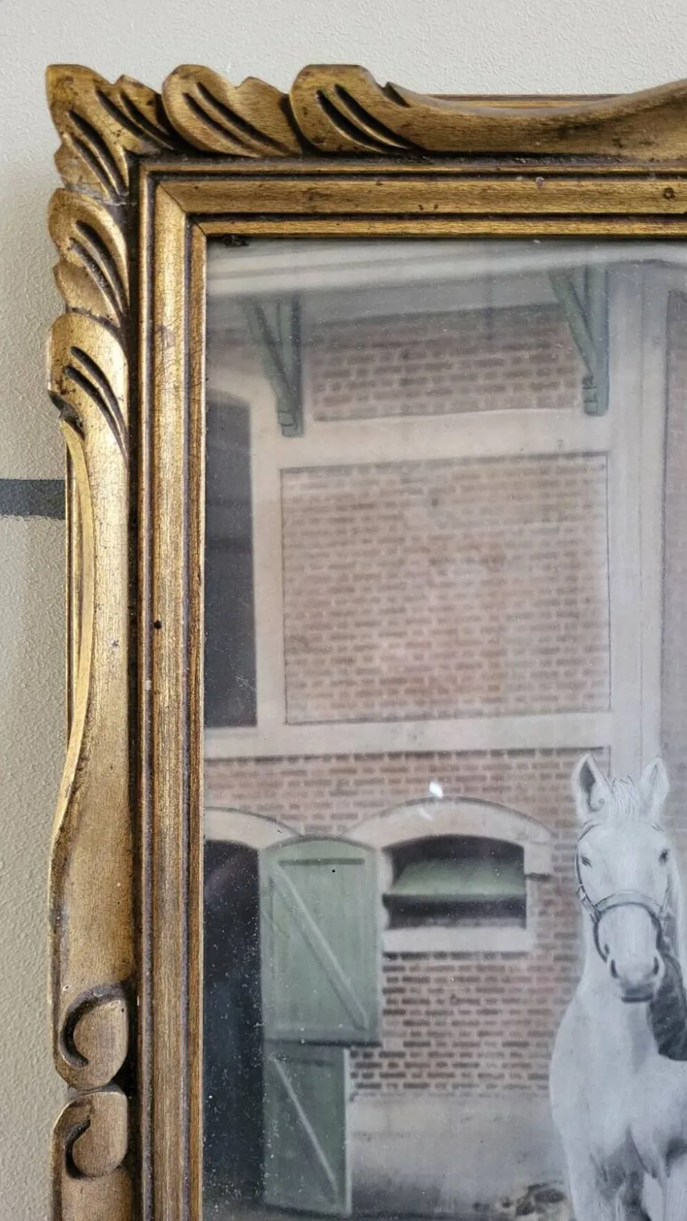 Cadre photo en bois doré