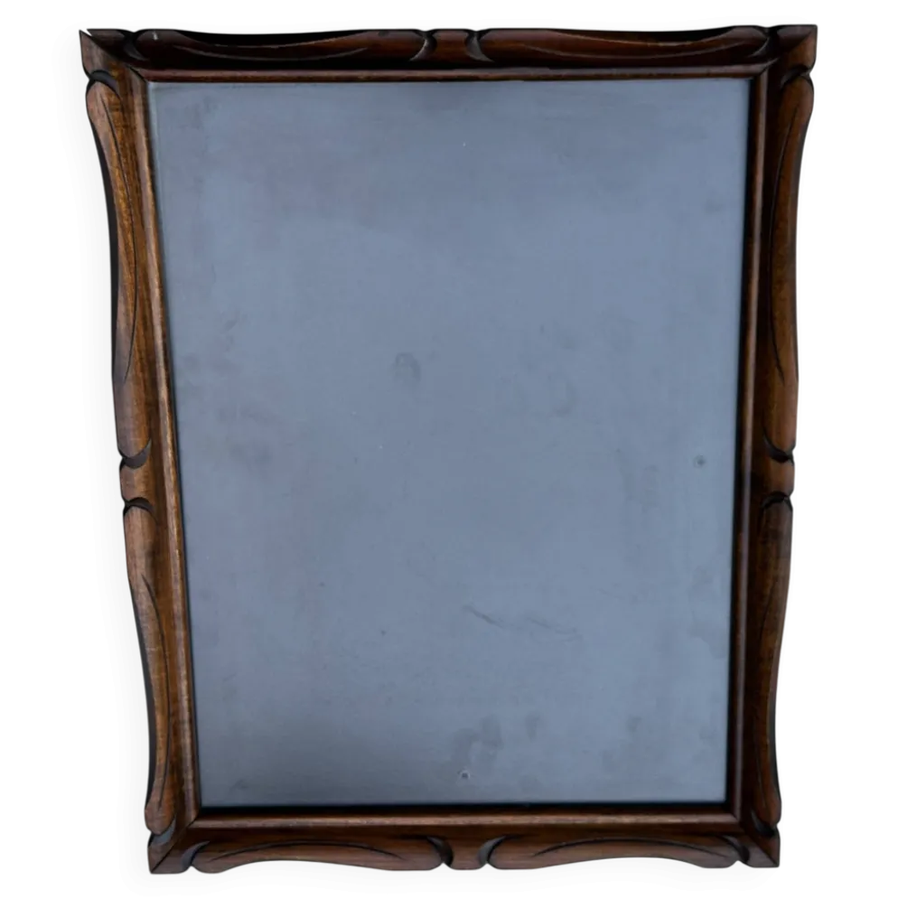 Cadre photo vintage Mid-Century en bois sculpté – 30 × 40 cm