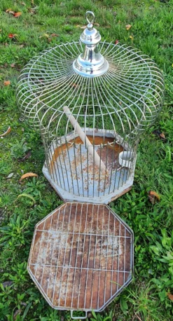 Cage a perroquet ancienne en fer