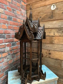 Cage artisanale en teck