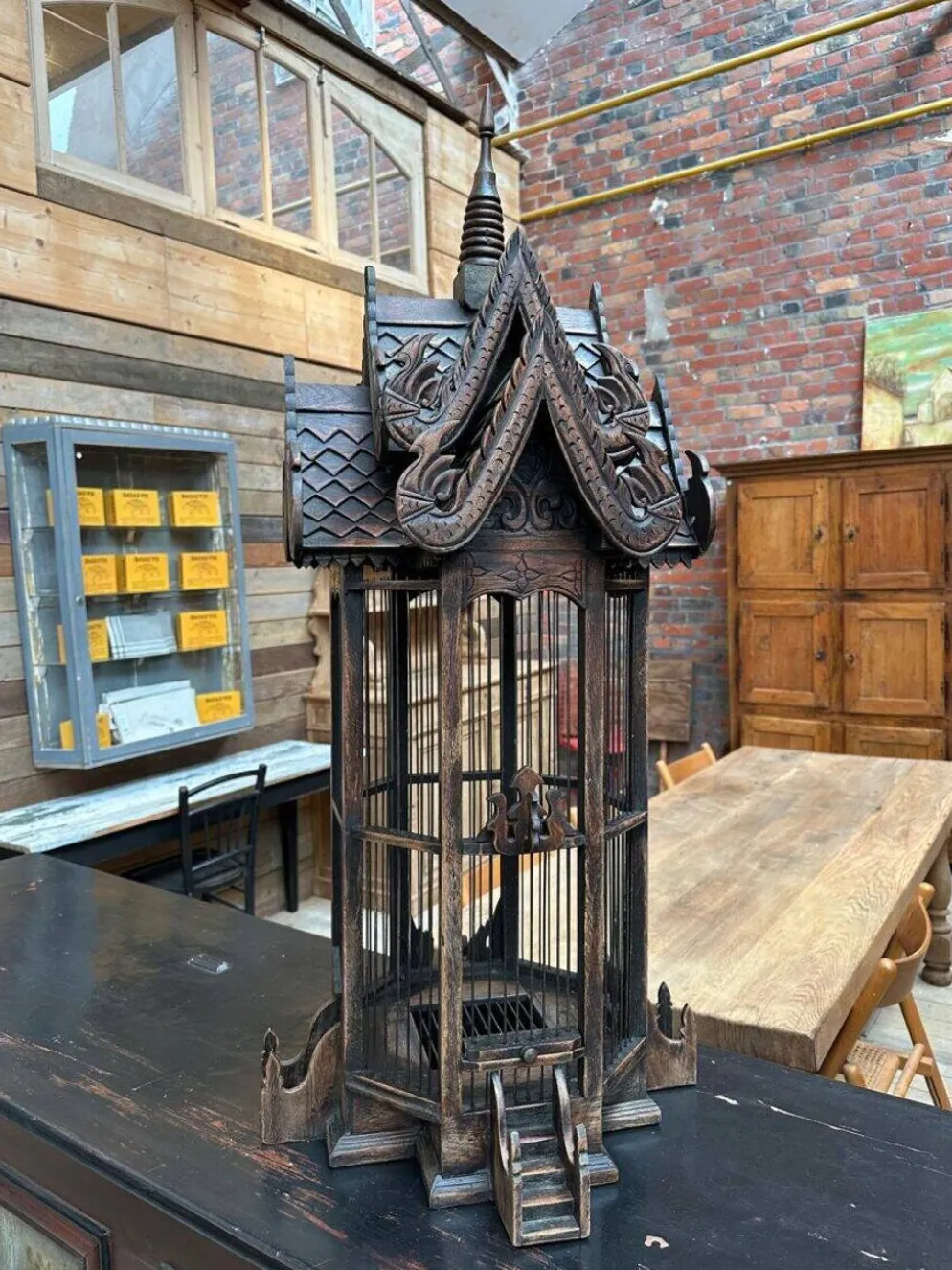 Cage artisanale en teck