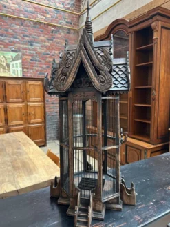 Cage artisanale en teck