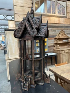 Cage artisanale en teck