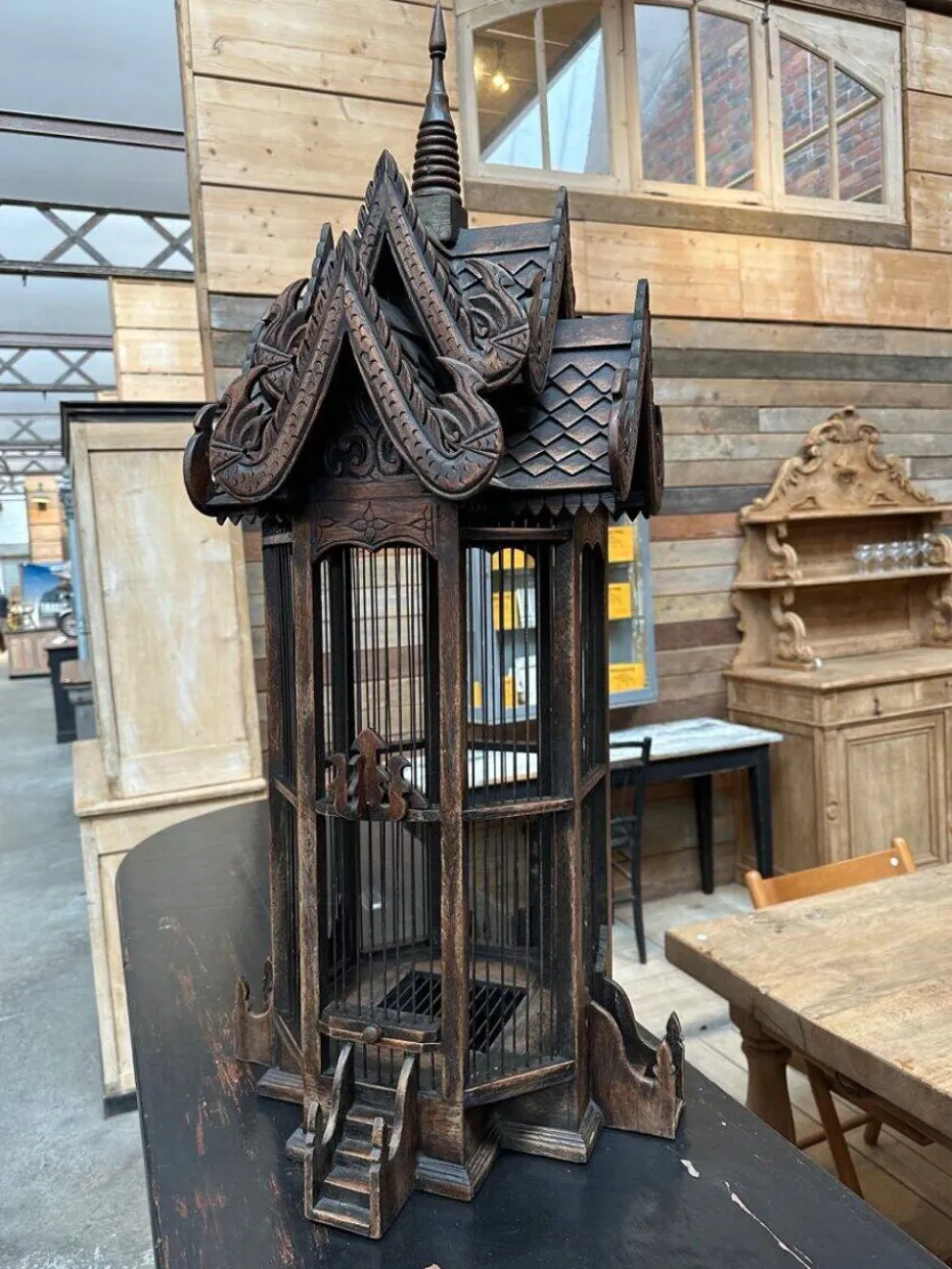 Cage artisanale en teck