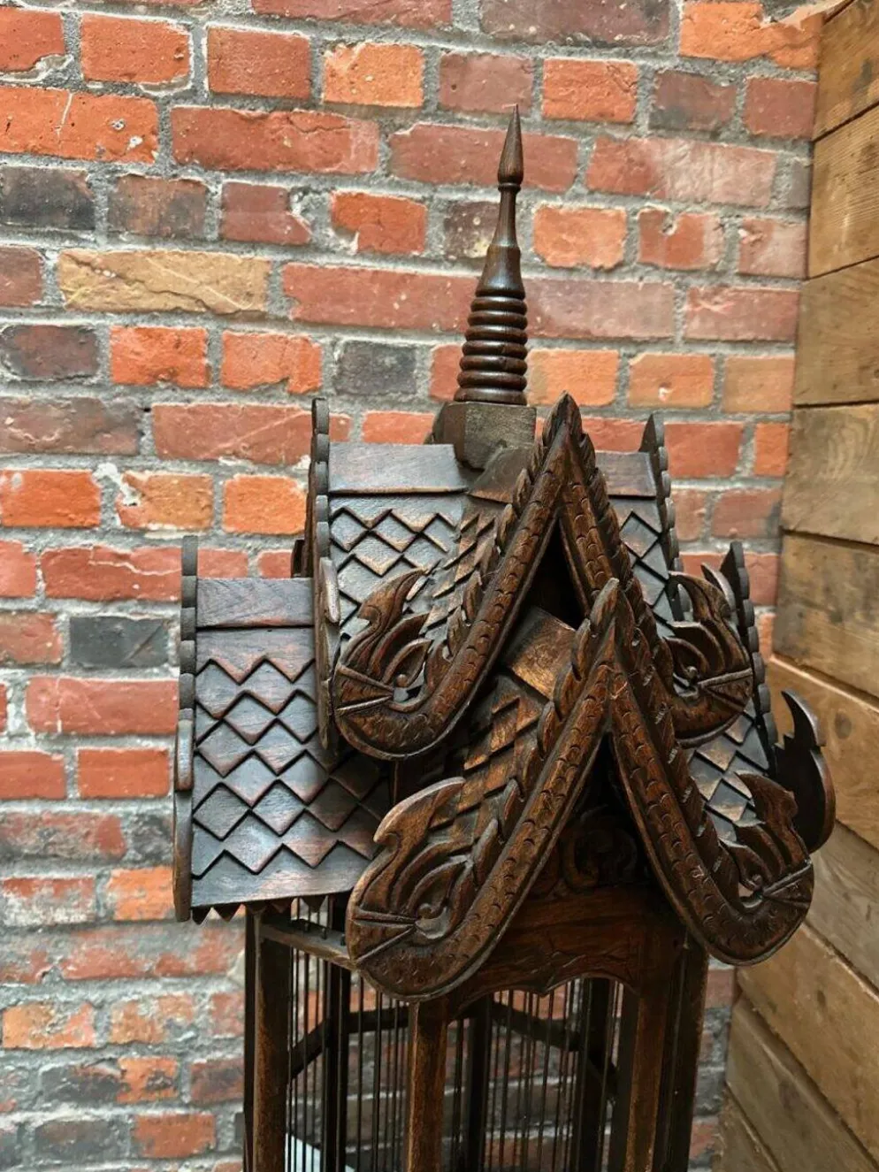 Cage artisanale en teck