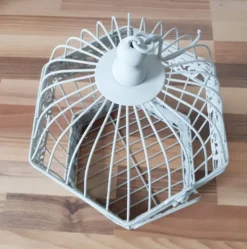 Cage en métal, patinée taupe ,volière