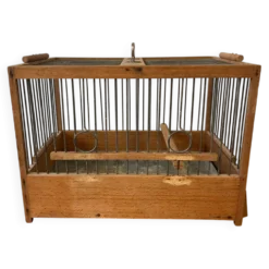 Cage oiseau en bois ancienne
