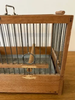 Cage oiseau en bois ancienne