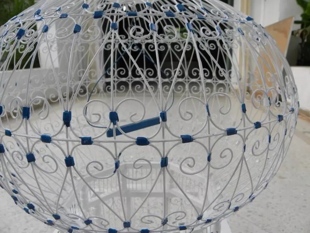 Cage à Oiseau en filigrane décorative ornementale charme méditerranéen