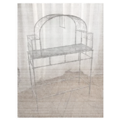 Cage à oiseaux Art déco ancienne en métal