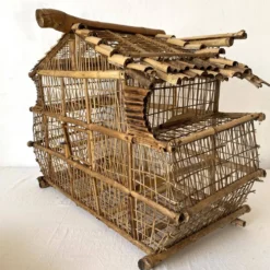 Cage à oiseaux en Bambou pour déco