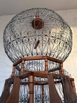 Cage à oiseaux en bois