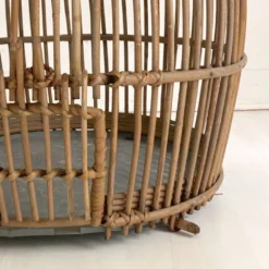 Cage à oiseaux en rotin, 1960