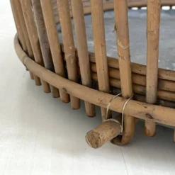 Cage à oiseaux en rotin, 1960