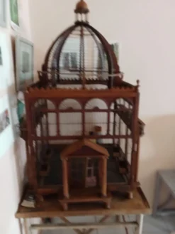 Cage à oiseaux victorienne en bois