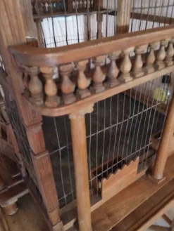 Cage à oiseaux victorienne en bois