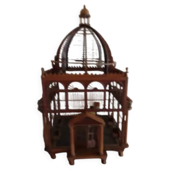 Cage à oiseaux victorienne en bois