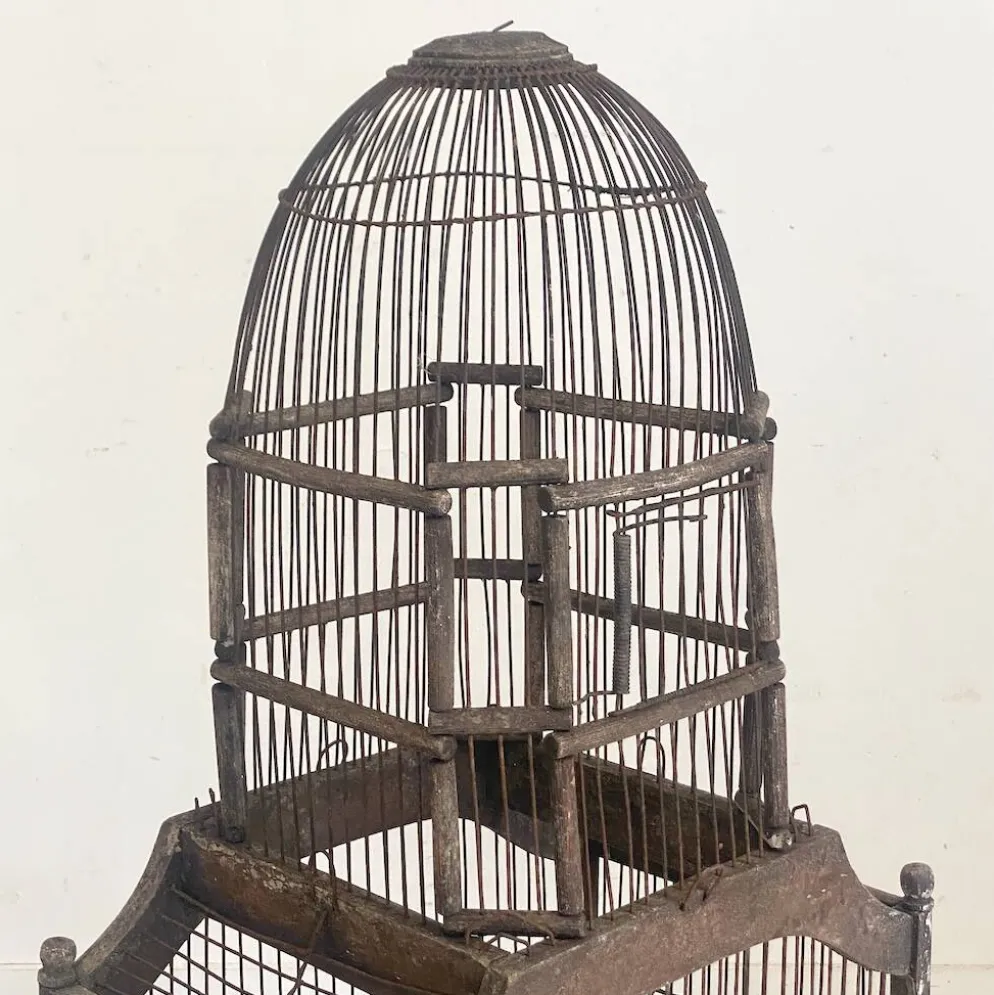 Cage à oiseaux vintage 1900's