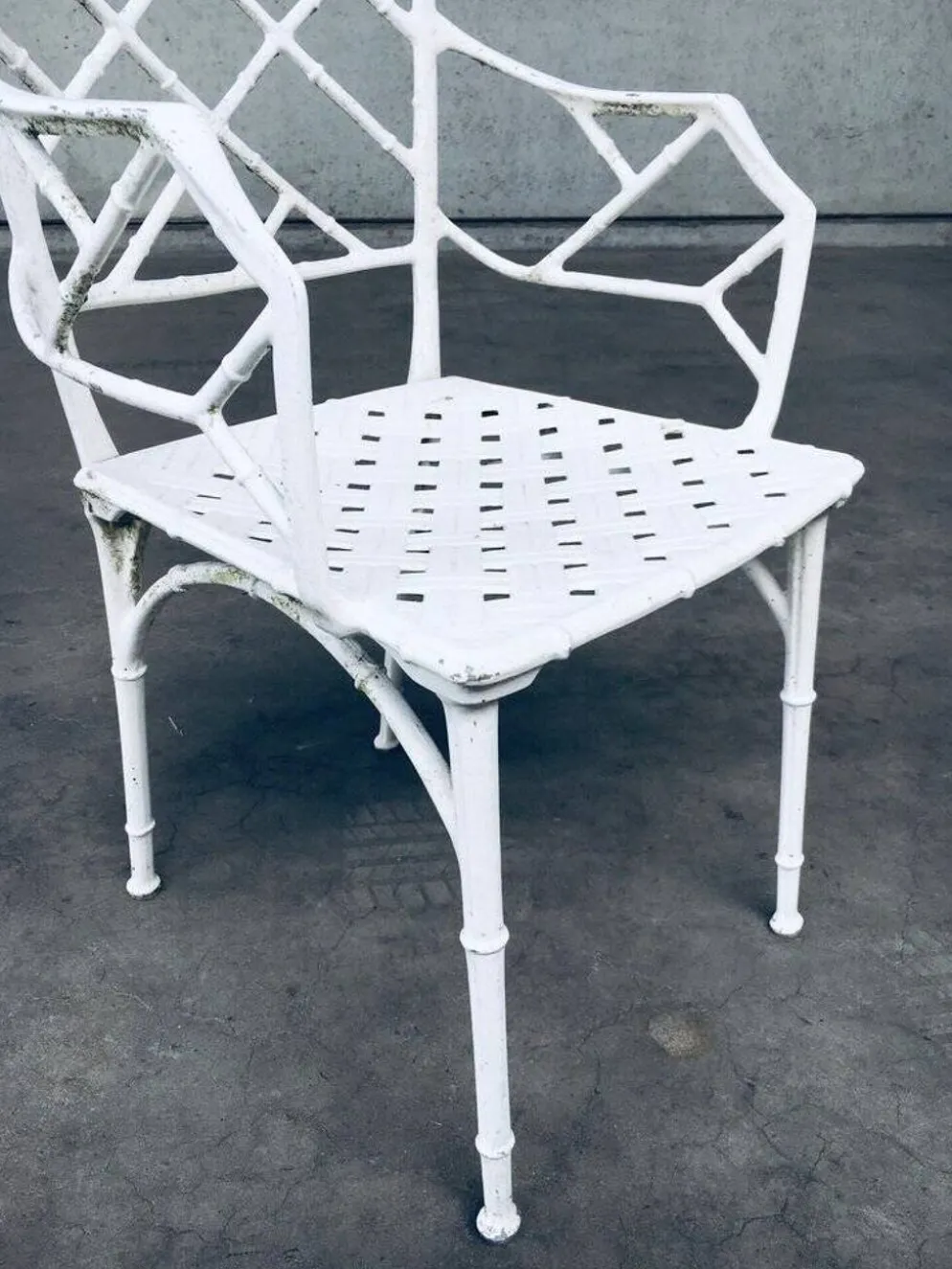 Calcutta Outdoor Armchair in Faux Bamboo by Hall Bradley for Brown Jordan, 1960s, Set of 4