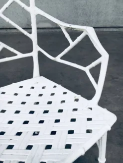 Calcutta Outdoor Armchair in Faux Bamboo by Hall Bradley for Brown Jordan, 1960s, Set of 4