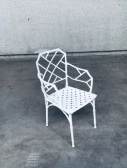 Calcutta Outdoor Armchair in Faux Bamboo by Hall Bradley for Brown Jordan, 1960s, Set of 4