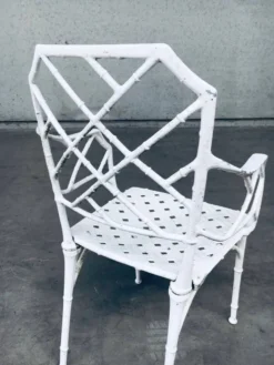 Calcutta Outdoor Armchair in Faux Bamboo by Hall Bradley for Brown Jordan, 1960s, Set of 4
