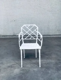 Calcutta Outdoor Armchair in Faux Bamboo by Hall Bradley for Brown Jordan, 1960s, Set of 4