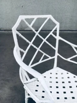 Calcutta Outdoor Armchair in Faux Bamboo by Hall Bradley for Brown Jordan, 1960s, Set of 4