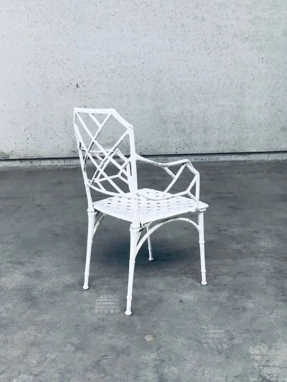 Calcutta Outdoor Armchair in Faux Bamboo by Hall Bradley for Brown Jordan, 1960s, Set of 4