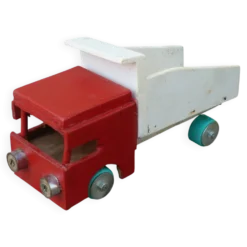 Camion en bois jouet vintage fabrication artisanale