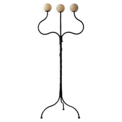 Candelabre de sol en fer forgé sculptural, forgé à la main, années 1990–2000