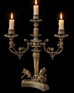 Candélabre ancien 4 feux – XIXe style néo-Renaissance