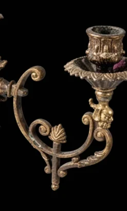 Candélabre ancien 4 feux – XIXe style néo-Renaissance