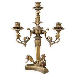 Candélabre ancien 4 feux – XIXe style néo-Renaissance