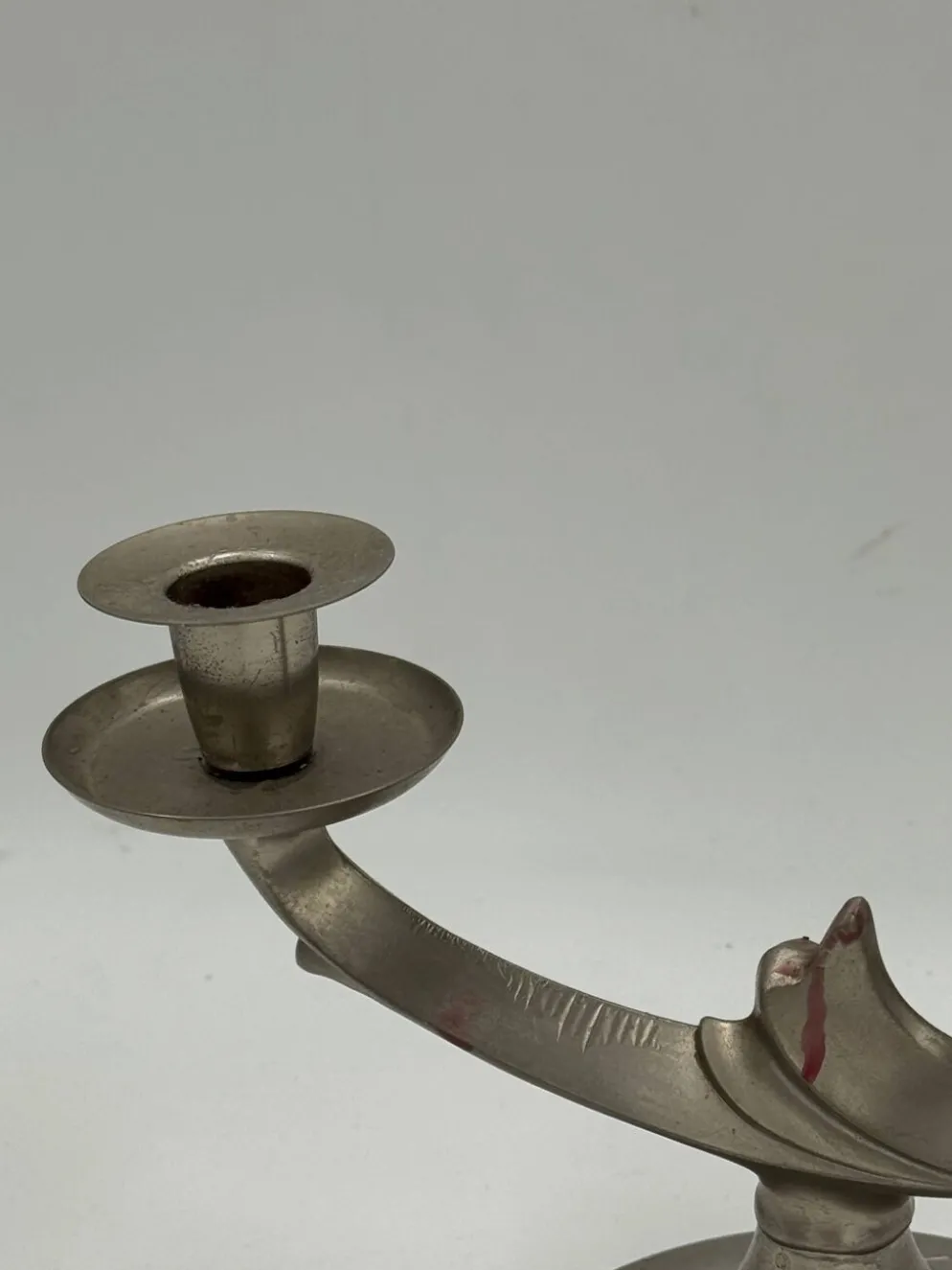 Candélabre vintage sculptural à deux lumières en forme d’oiseau